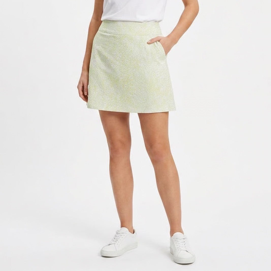 Adidas Golf Skort Womens Large Lime Green White Abstract Print