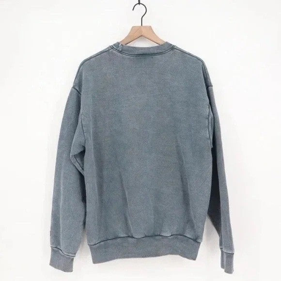 American Giant American Vintage Sweatshirt Unisex S Light Blue Cotton Crew Neck