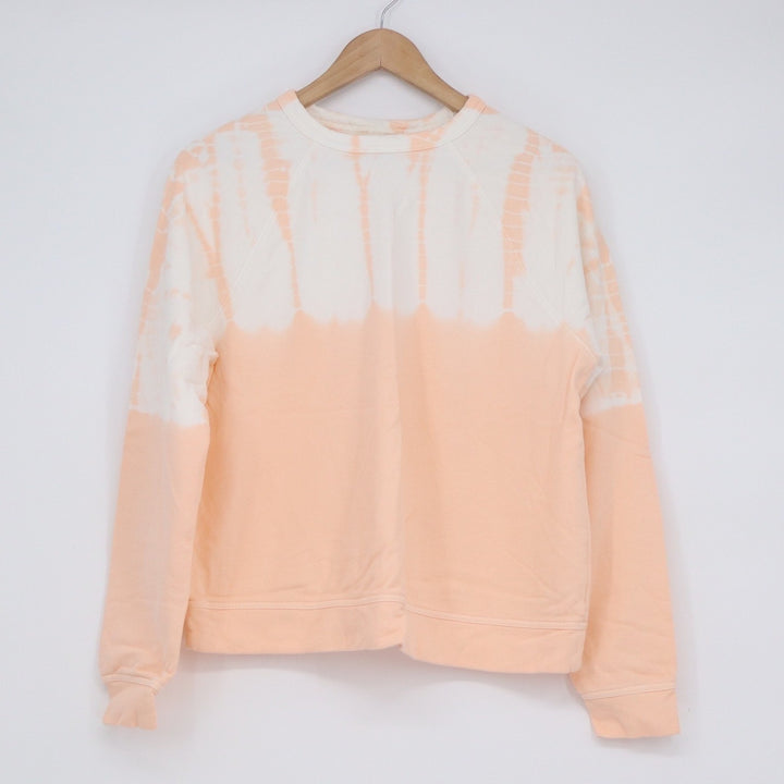Universal Thread Peach White Tie Dye Raglan Cotton Sweatshirt M