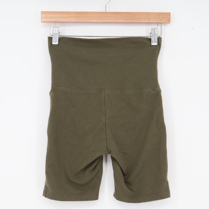 Aerie Bike Shorts Womens XS OG Original Olive Green High Rise Pockets Excellent