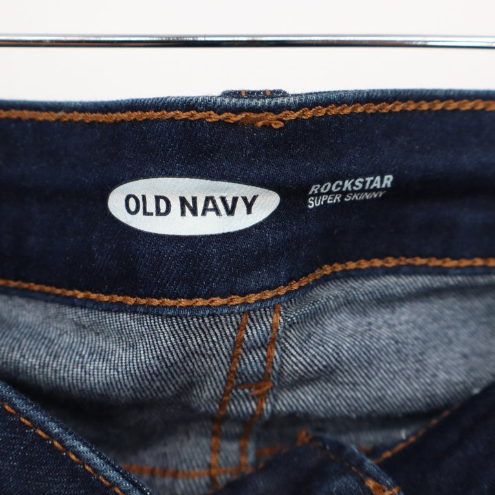 Old Navy Rockstar Super Skinny Jeans Womens 12 Dark Wash Indigo Denim
