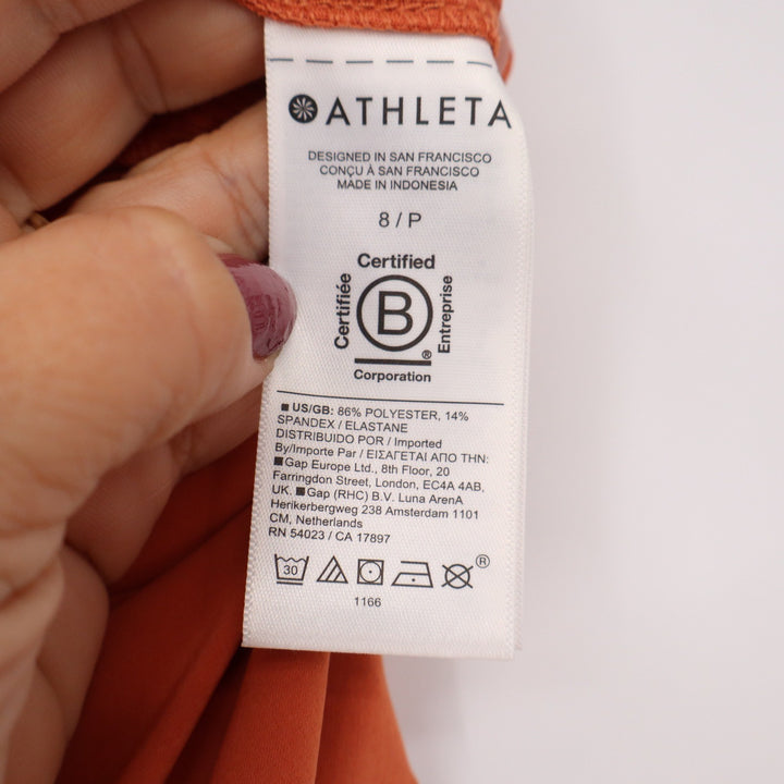 Athleta Pants Womens 8P Brooklyn Ankle Orange Tapered Stretch Excellent