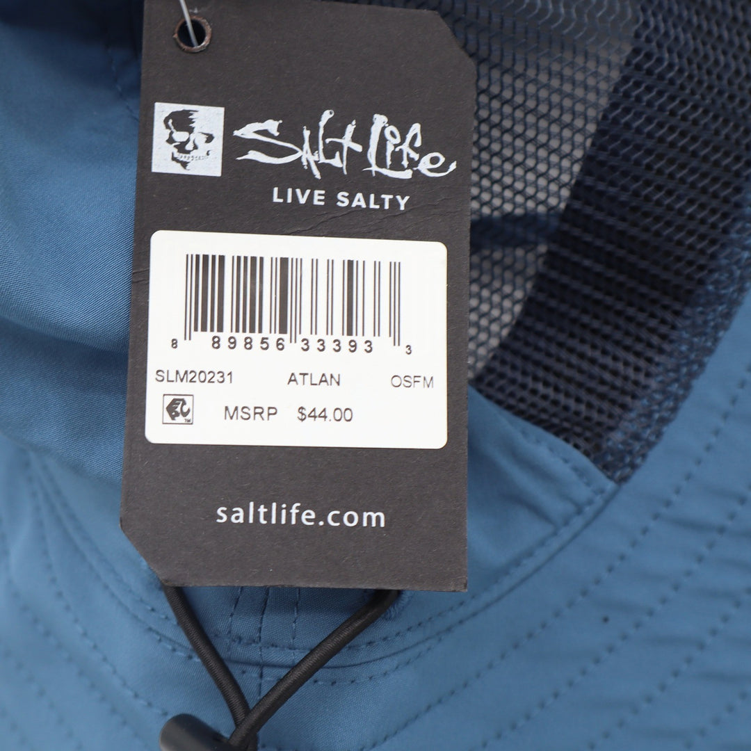 Salt Life Atlan Blue Performance Sun Hat Mesh Fishing Boonie OSFM NEW