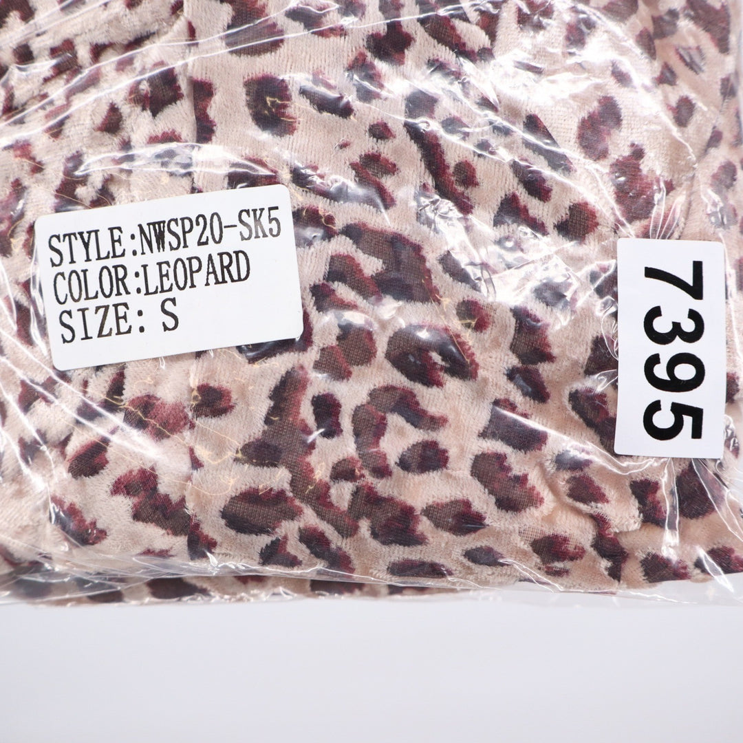 Naked Wardrobe The Statement Leopard Print Mini Skirt Draped Ruffle S