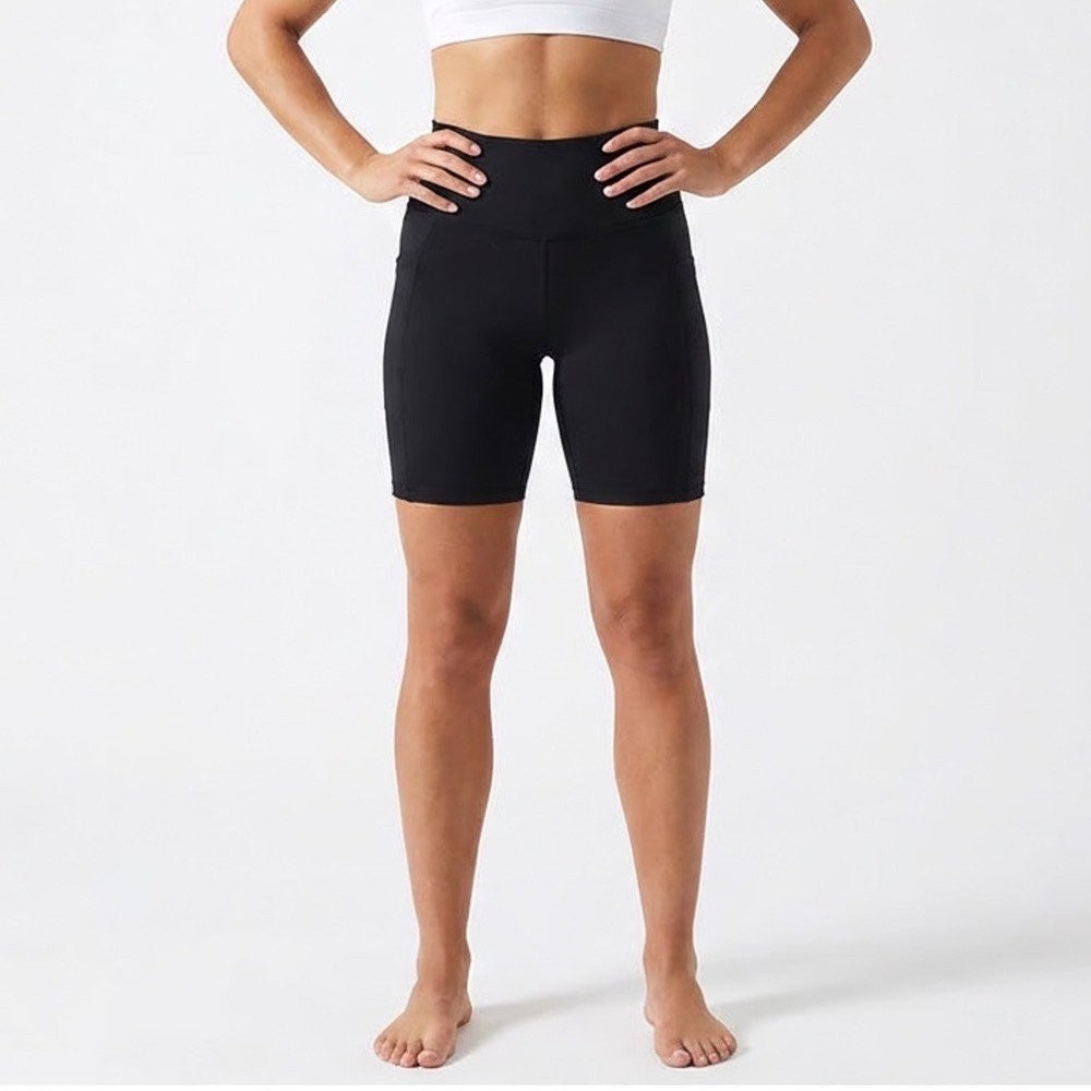 DSG Womens Momentum Ultra High Rise Bike Shorts Pure Black XS NWT
