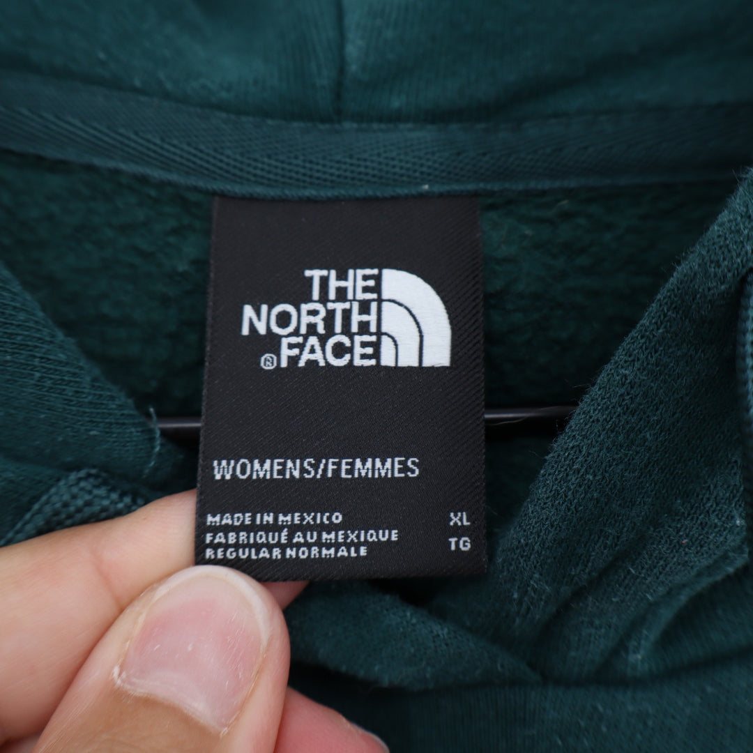 The North Face Hoodie Womens XL Never Stop Exploring Green Graphic Excellent