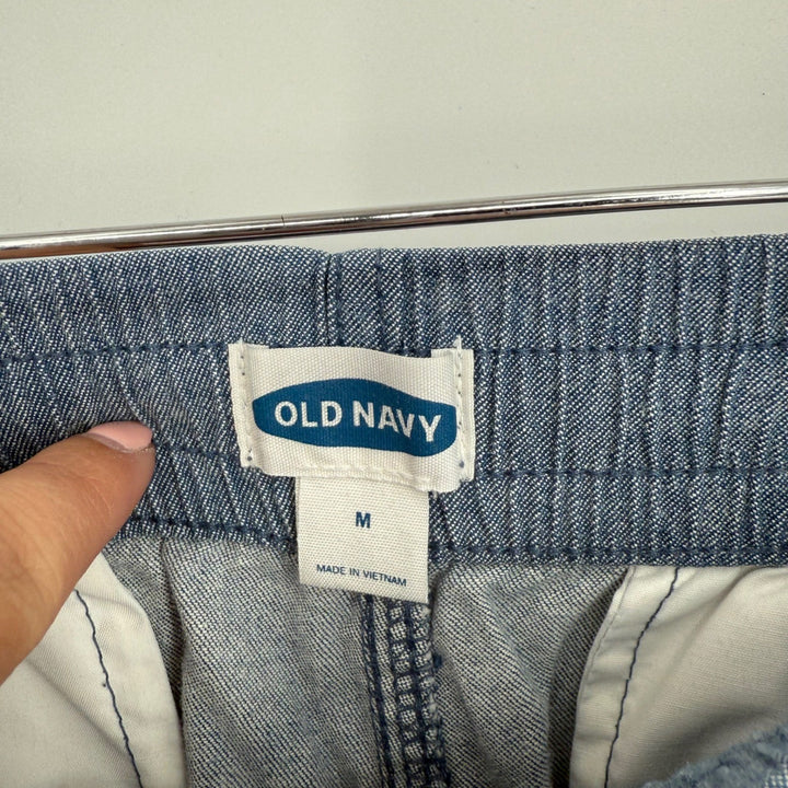 Old Navy Men Casual Drawstring Waist Shorts Blue Size M Cotton Blend