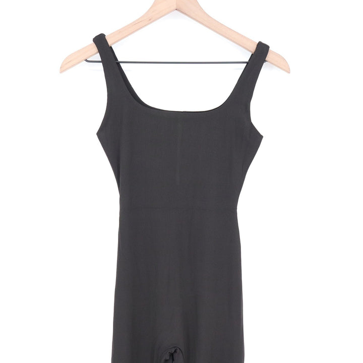 Naked Wardrobe Black Ribbed Scoop Neck Sleeveless Jumpsuit Catsuit Small