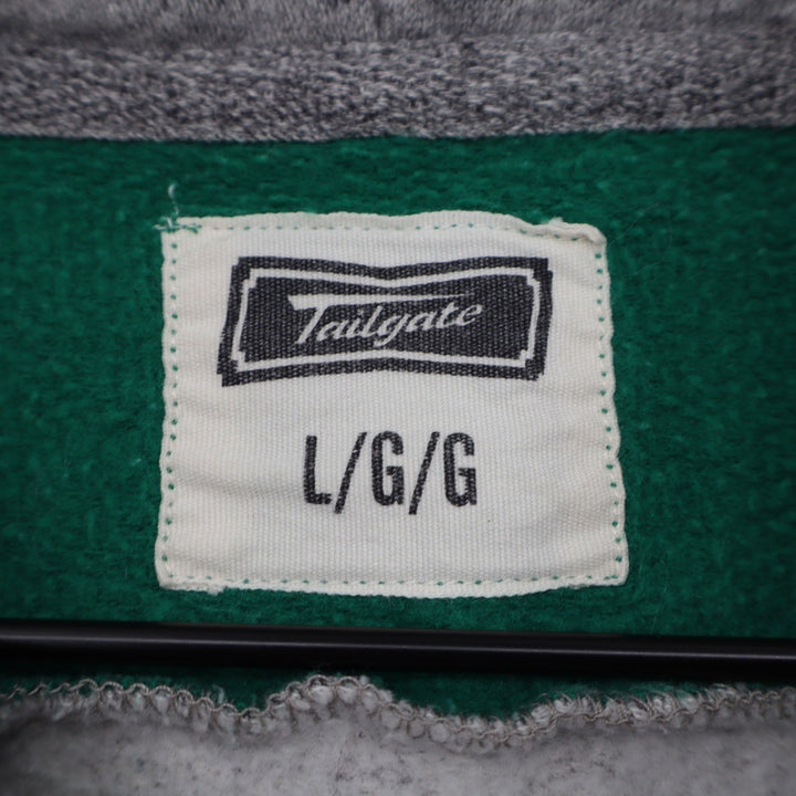 Tailgate Philadelphia Eagles Cropped Hoodie Grey Green Graphic NFL Womens Large