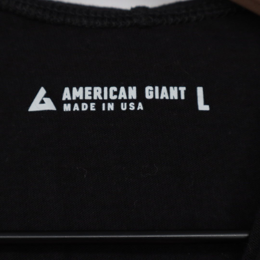 American Giant Lightweight Full Zip Hoodie Women's Large Black Fleece Lined