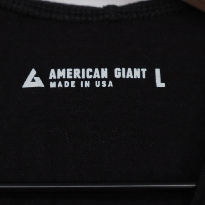 American Giant Lightweight Full Zip Hoodie Women's Large Black Fleece Lined