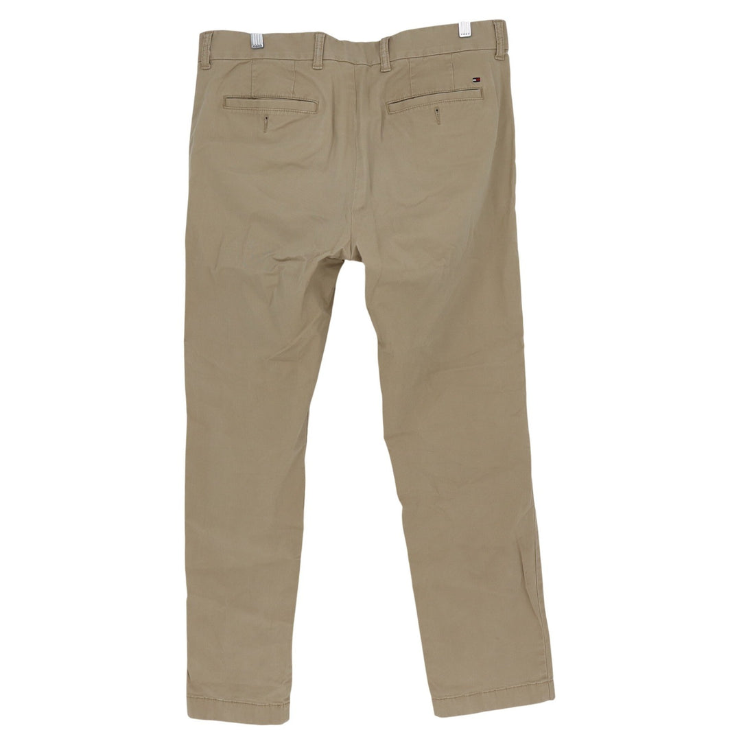 Tommy Hilfiger Mens Tailored Fit Chino Pants Tan Khaki 34x32 Cotton Stretch