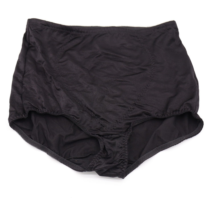 Bali Firm Control Tummy Panel Brief Panty Womens 3XL Black Stretch Lace Trim