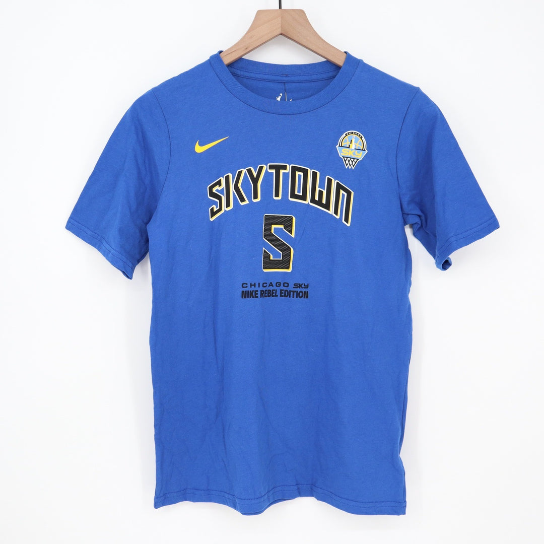 Nike Chicago Sky Angel Reese Skytown Rebel Edition Blue T-Shirt Youth L 14/16