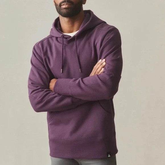 American Giant Classic Hoodie Mens Medium Blackberry Wine Cotton Fleece Lined