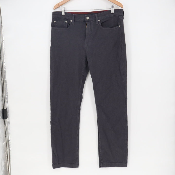 American Giant Roughneck Jeans Men 32x30 Charcoal Gray Stretch Mid Rise Straight