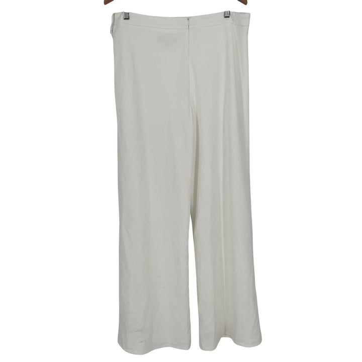 Lulus Wide Leg Flowy Palazzo Pants Ivory XL Polyester Spandex