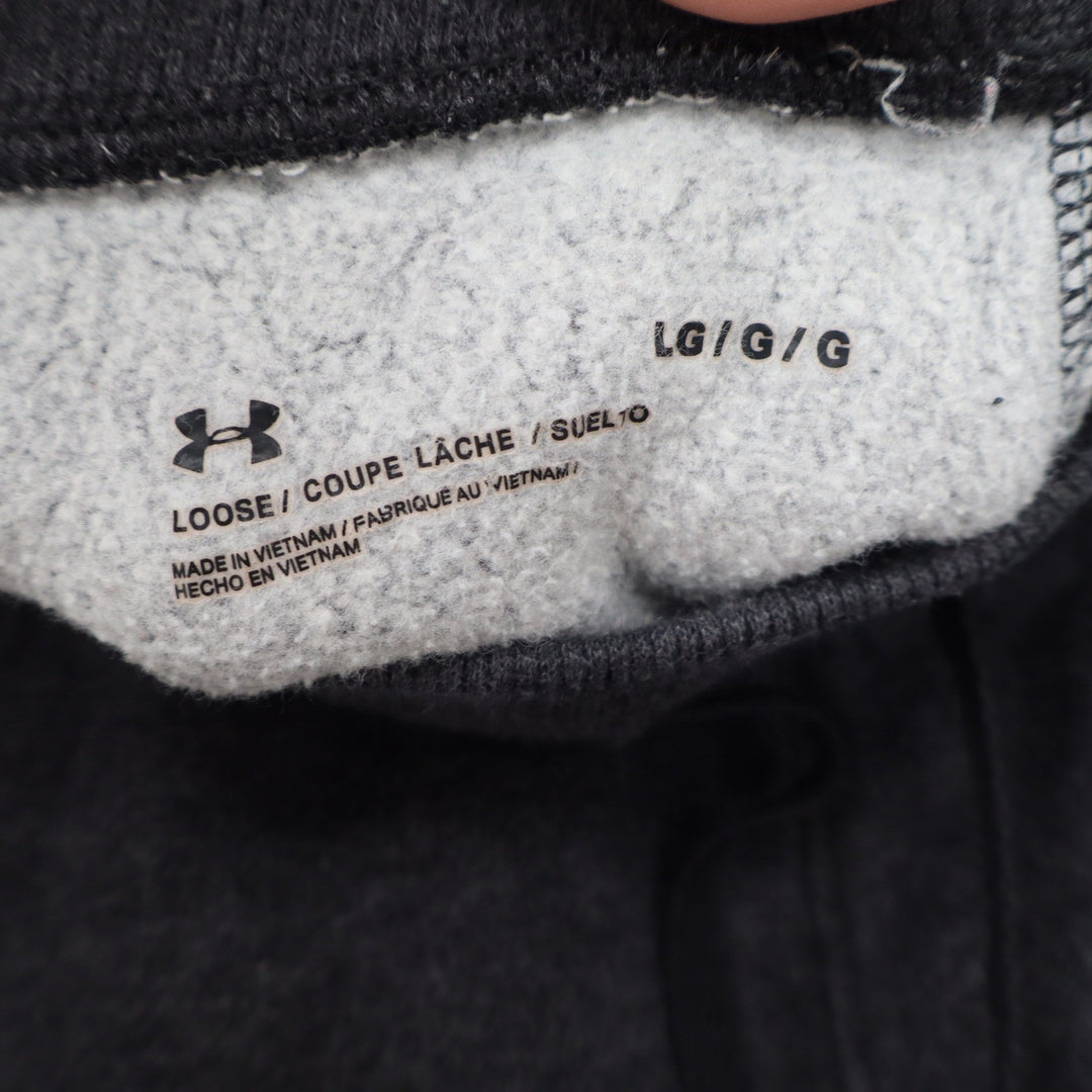 Under Armour Mens Rival Fleece Joggers Charcoal Gray Loose Fit Large