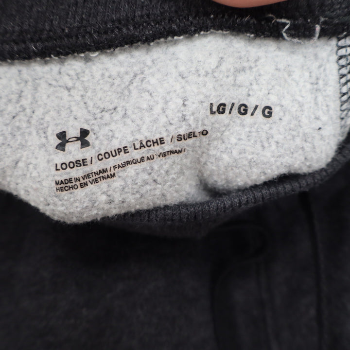 Under Armour Mens Rival Fleece Joggers Charcoal Gray Loose Fit Large