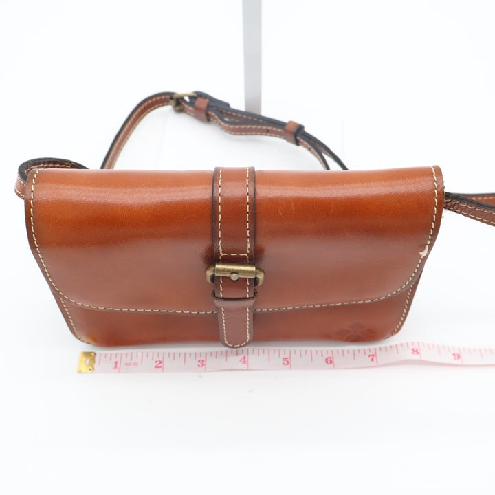 Patricia Nash Torri Womens Handbag Brown Leather Adjustable Strap Crossbody Bag
