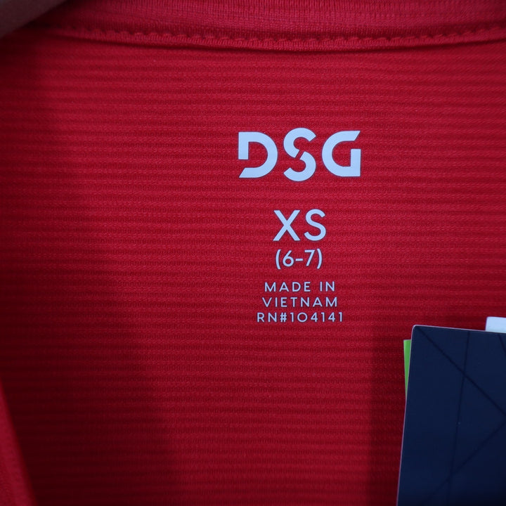DSG Boys Movement Tee Team Red Heather Moisture Wicking Shirt XS 6-7 DAB14105