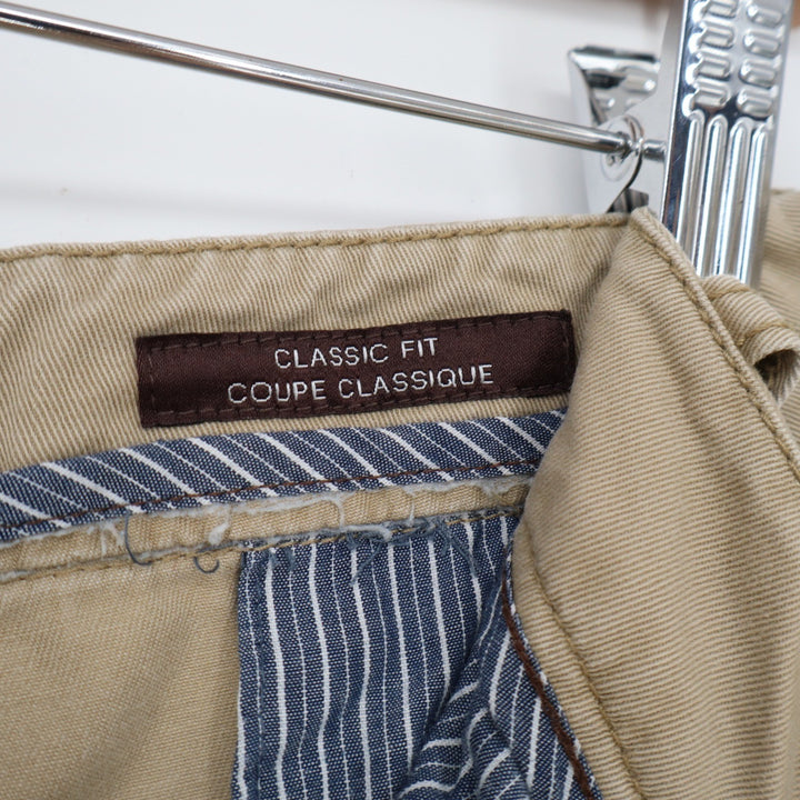 Black Brown 1826 Shorts Mens 38 Classic Fit Khaki 100% Cotton Chino Excellent