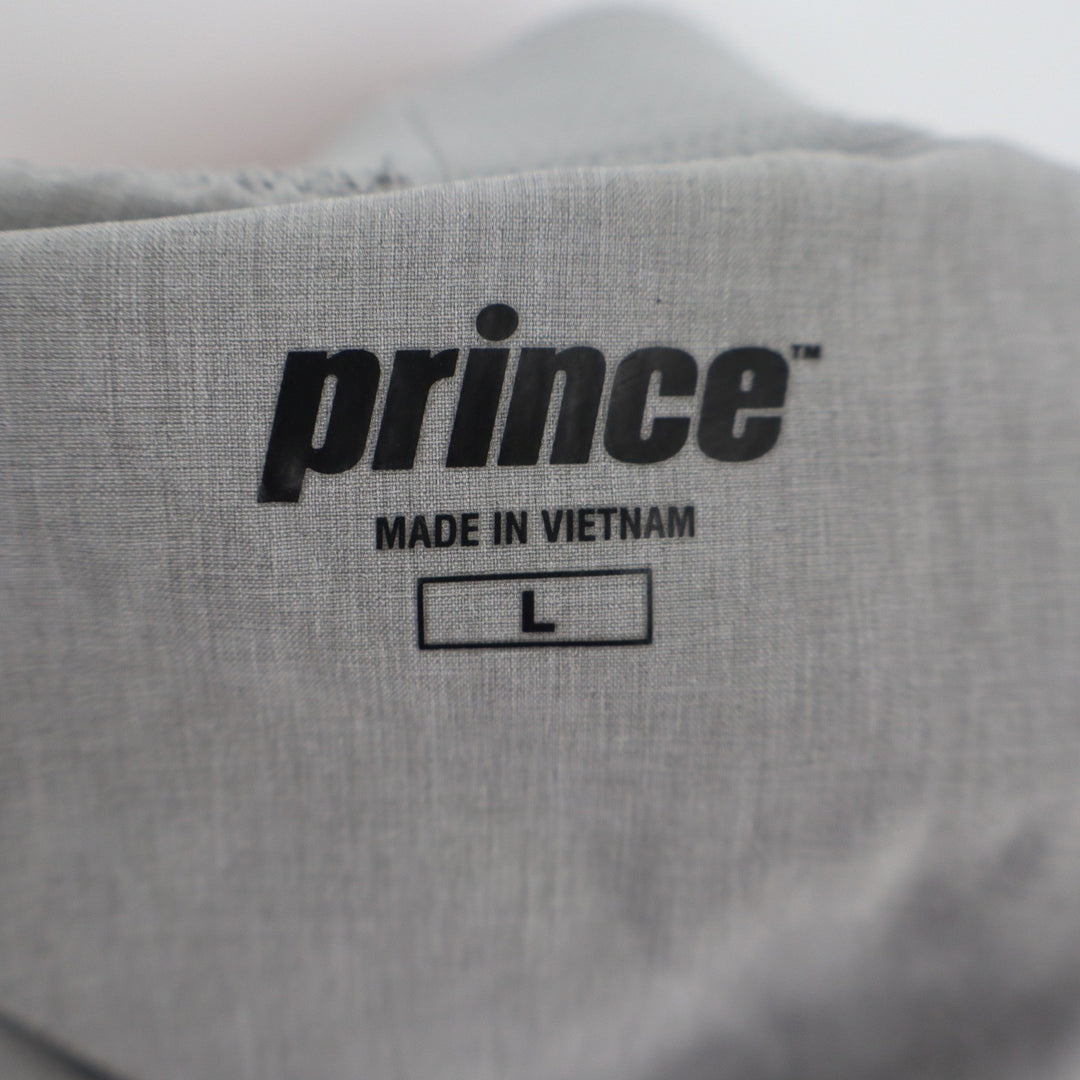 Prince Mens 7 Inch Woven Short HTR Light Heather Grey Athletic Tennis L