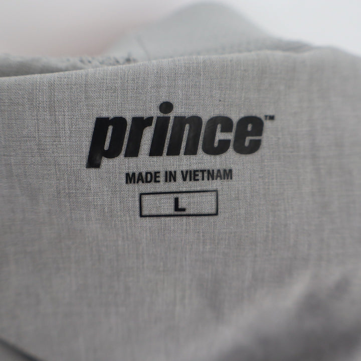 Prince Mens 7 Inch Woven Short HTR Light Heather Grey Athletic Tennis L