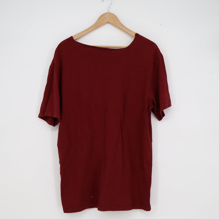 J Galt Brandy Melville Brooklyn Graphic T-Shirt Burgundy Maroon OS
