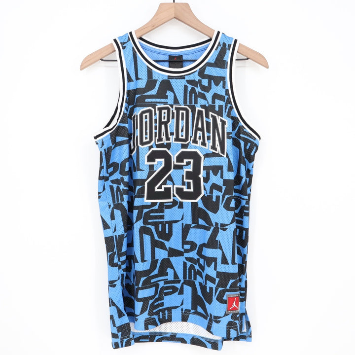 Jordan Boys Legend Blue All Over Print Mesh Basketball Jersey XL 13-15