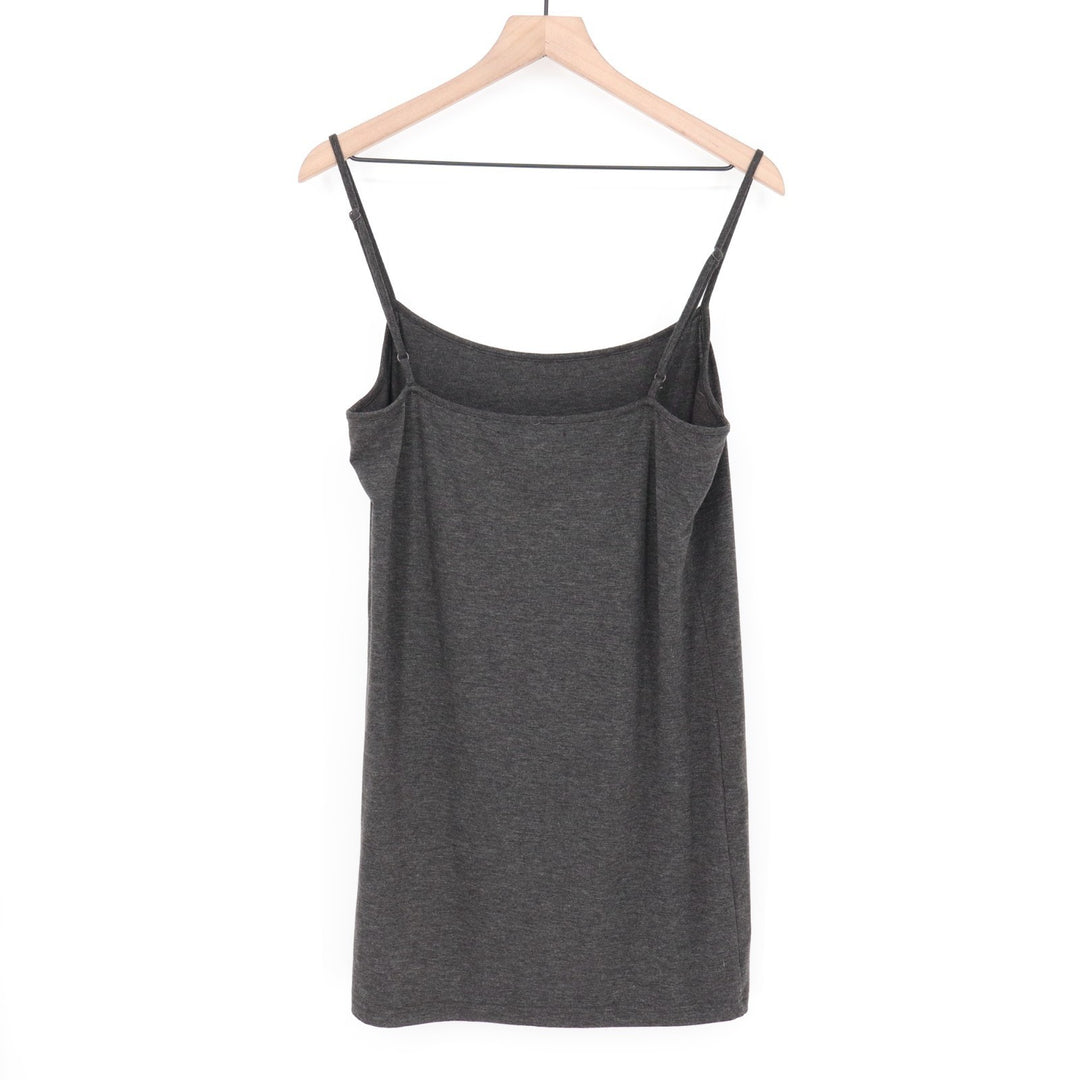 Elizabeth And James Cami Top Womens Large Charcoal Gray Knit Spaghetti Strap