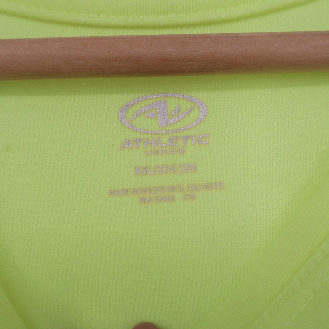 Athletic Works Neon Yellow Muscle Tank Top XXL 20 Activewear