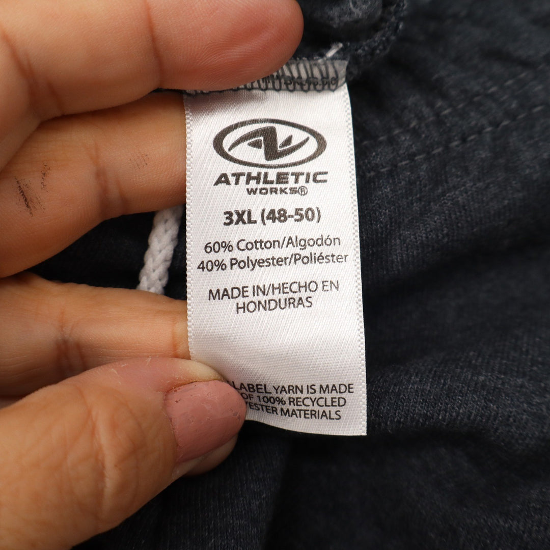 Athletic Works Mens 3XL Charcoal Heather Grey Fleece Jogger Sweatpants