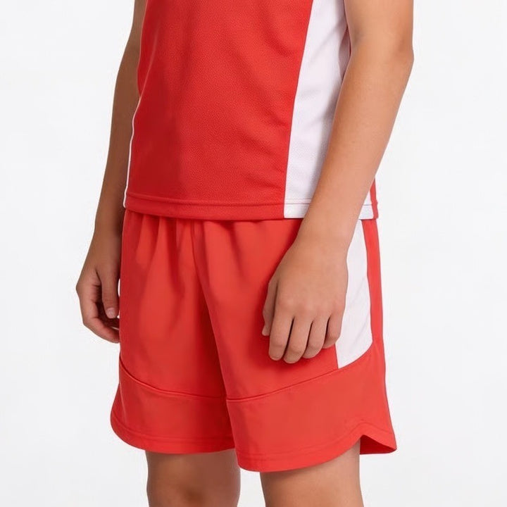 DSG Boys All Sport Shorts XL 18 Cabana Coral Pure White Moisture Wicking