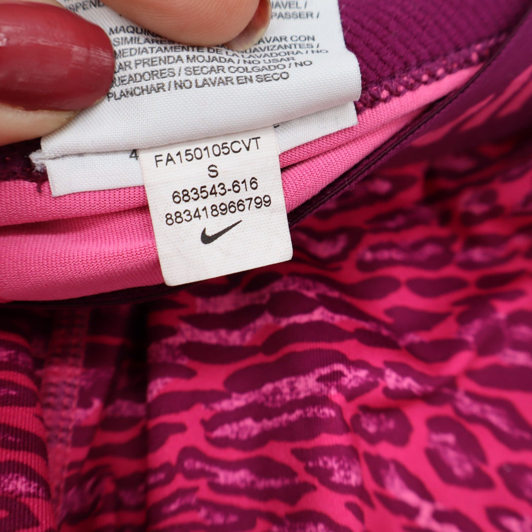 Nike Shorts Womens S Pro 3" Compression Pink Animal Print Excellent