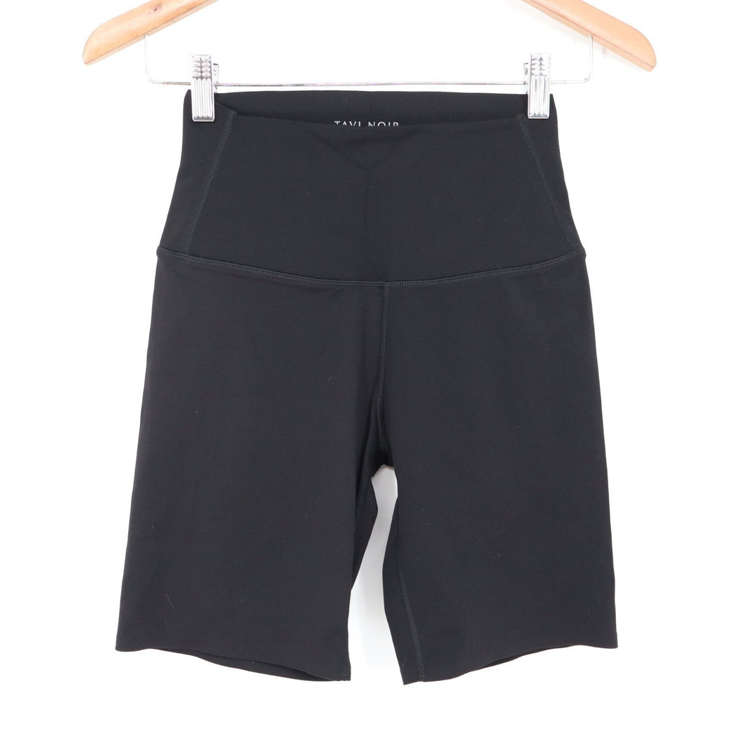 TAVI Noir Bike Shorts Womens Medium Black Stretch High Waisted Yoga Activewear