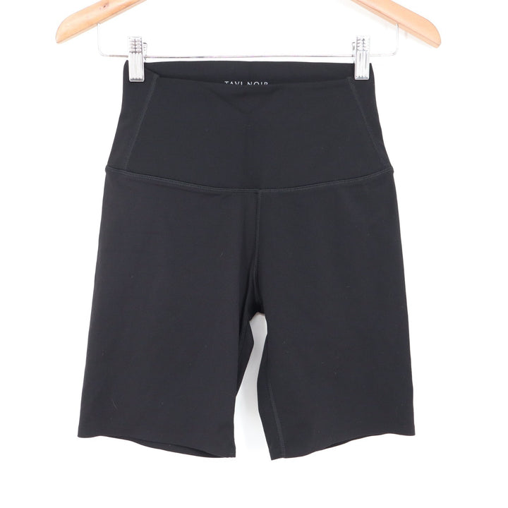 TAVI Noir Bike Shorts Womens Medium Black Stretch High Waisted Yoga Activewear