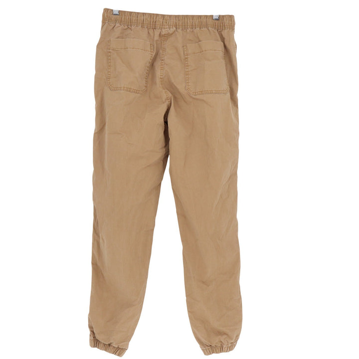 No Boundaries Mens Jogger Pants Tan Khaki Twill Elastic Waist Medium 32x34