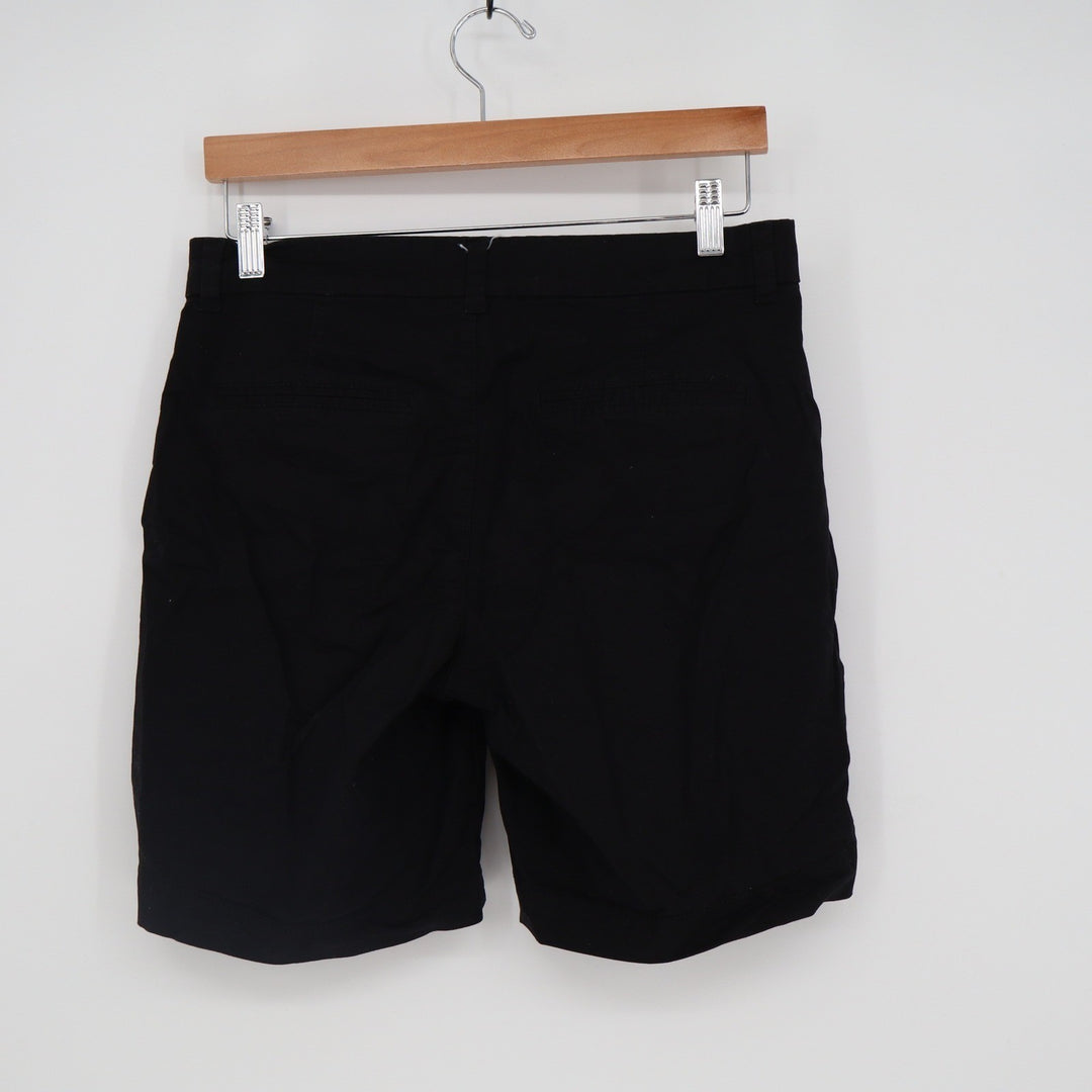 Old Navy Everyday Short Womens 6 Black Mid-Rise Chino Cotton Stretch Casual