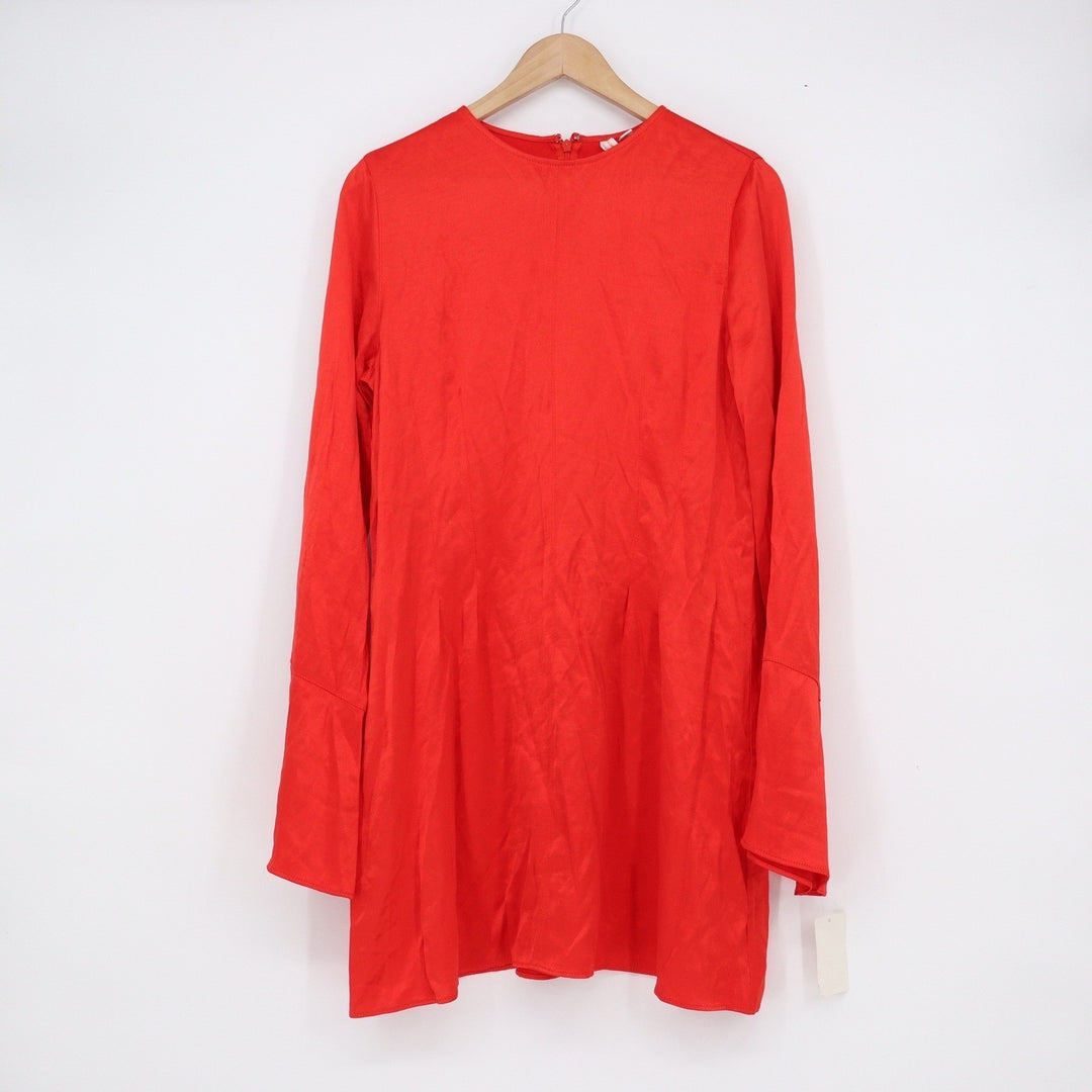 Treasure & Bond x Something Navy Red Long Sleeve Mini Dress Size M
