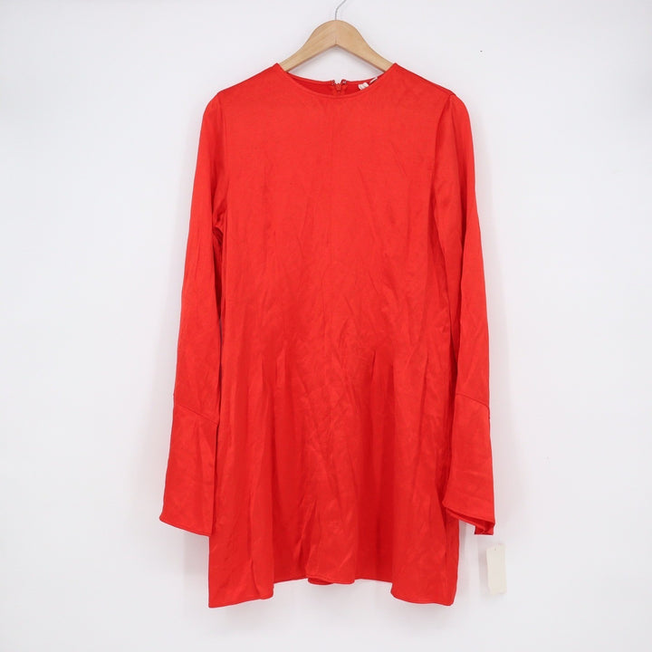 Treasure & Bond x Something Navy Red Long Sleeve Mini Dress Size M