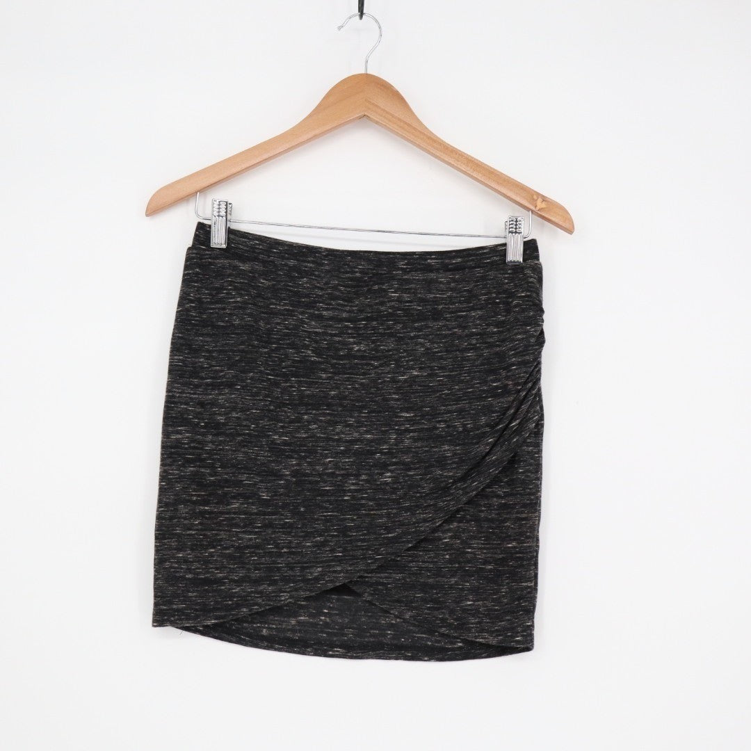 Bella Luxx Los Angeles Marbled Tulip Mini Skirt Womens XS Gray Space Dye Cotton