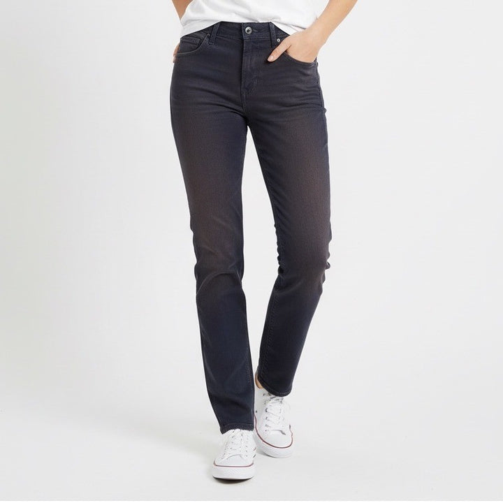 PAIGE Normandie Navy Blue Cotton Polyurethane Blend Straight Leg Pants Size 29