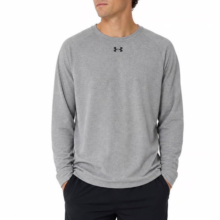 Under Armour Mens Loose Fit Fleece Crewneck Sweatshirt Gray Large