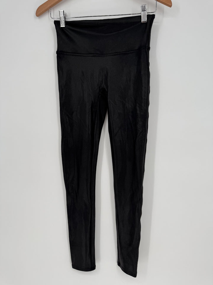 Spanx By Sara Blakely Leggings Womens Medium Petite Black Stretch Yoga Workout