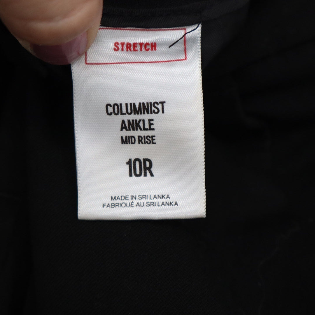 Express Columnist Ankle Mid Rise Black Stretch Dress Pants Size 10R Slim