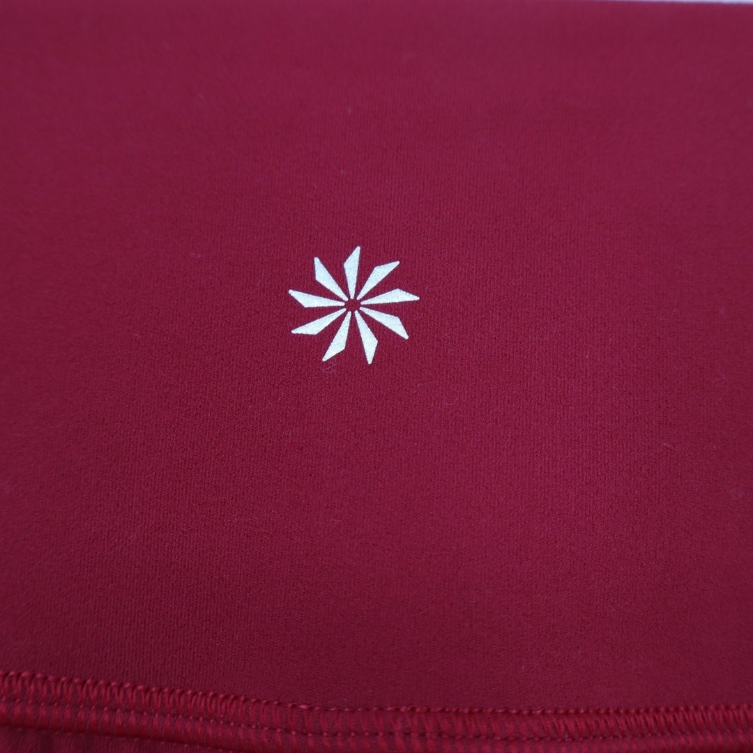 Athleta Elation Pants Womens SP Red Stretch Pleated Slash Pockets High Waisted