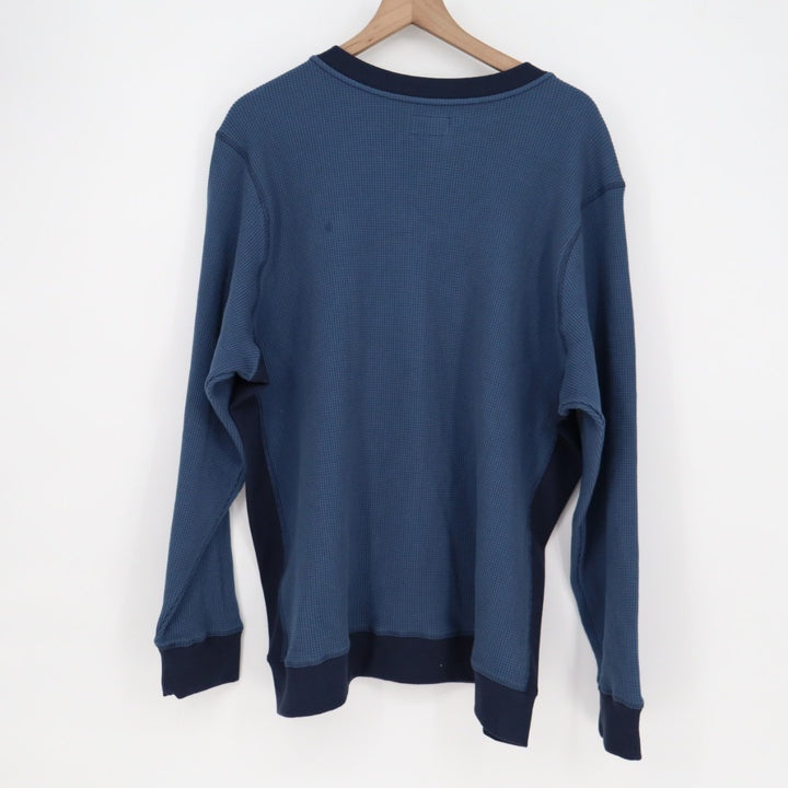 American Giant Colorblock Summit T-Shirt Mens 2XL Blue Waffle Knit Crew Neck