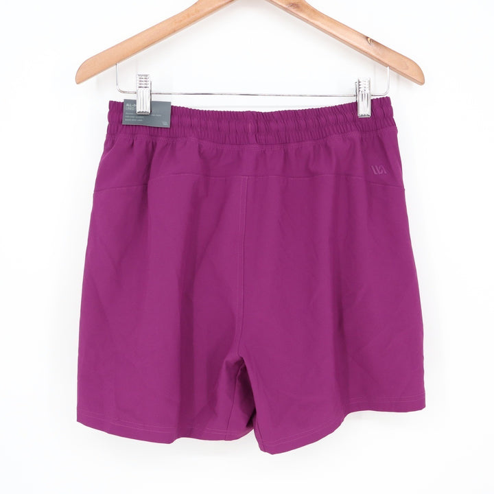 VRST Mens 5 All-In Lined Training Shorts Black Cherry Purple Small