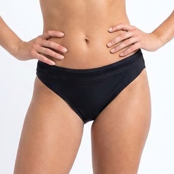 Nike Swim Womens Black High Waist Bikini Bottom Size Large